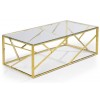 Table basse design acier inoxydable gold plateau en verre rec. MEDISON-3