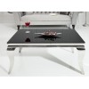 Table basse salon design Acier Argent  Inox/Verre trempé  baroque moderne rectangulaire - Betty POLO