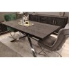 Table basse salon design acier Argent en noir bois massif  BLACKBONI