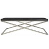 Table basse salon design acier Argent en noir bois massif  BLACKBONI-2