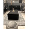 Table basse salon design acier Argent en noir bois massif  BLACKBONI-3