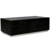 Table basse salon design bloc table acier Argent en noir bois massif  BLACKBONI-3