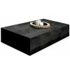 Table basse salon design bloc table acier Argent en noir bois massif  BLACKBONI-3