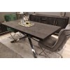 Table basse salon design bloc table acier Argent en noir bois massif  BLACKBONI-3