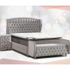 Lit box literie boxspring avec rangement complete aubergine CITY SPIRIT