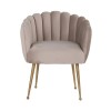 Chaise Farah Khaki velvet / Brushed gold