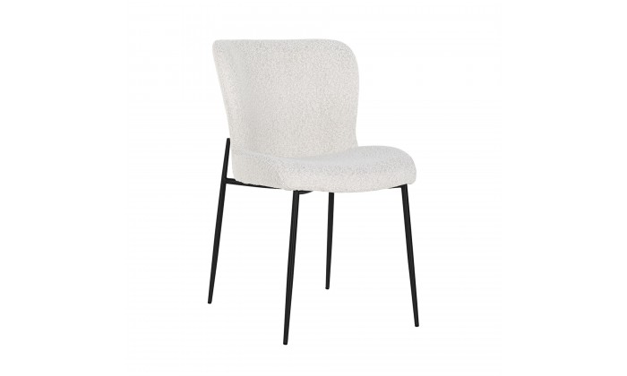 Chaise Darby White Bouclé / Black