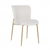 Chaise Odessa White Bouclé / brushed gold