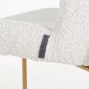 Chaise Odessa White Bouclé / brushed gold