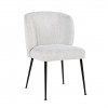 Chaise Fallon White Bouclé / Black