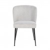 Chaise Fallon White Bouclé / Black