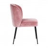 Chaise Fallon Blush Velvet / black