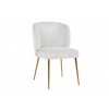 Chaise Cannon White Bouclé / Brushed gold