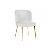 Chaise Cannon White Bouclé / Brushed gold