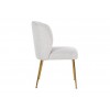 Chaise Cannon White Bouclé / Brushed gold