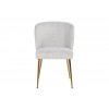 Chaise Cannon White Bouclé / Brushed gold