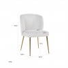 Chaise Cannon White Bouclé / Brushed gold