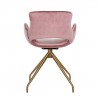 Chaise Sierra Blush Velvet pivotant