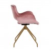 Chaise Sierra Blush Velvet pivotant