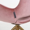 Chaise Sierra Blush Velvet pivotant