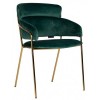 Chaise Angelica Green velvet fire retardant