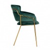 Chaise Angelica Green velvet fire retardant