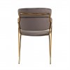 Chaise Angelica Stone velvet fire retardant
