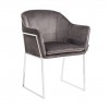 Chaise Tresanto Stone Velvet / Silver