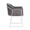 Chaise Tresanto Stone Velvet / Silver