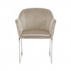 Chaise Tresanto Khaki Velvet / Silver