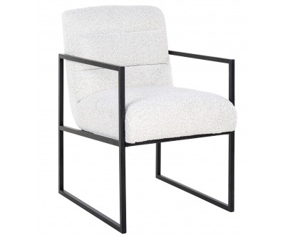 Chaise Lizzy White Bouclé / Black