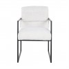 Chaise Lizzy White Bouclé / Black