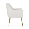 Chaise Harper White Bouclé / brushed gold