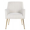 Chaise Harper White Bouclé / brushed gold