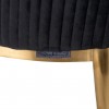 Chaise Breeze Antracite Velvet / Brushed gold