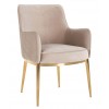 Stoel Chaise Breeze Khaki Velvet / Brushed gold