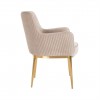 Stoel Chaise Breeze Khaki Velvet / Brushed gold