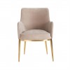 Stoel Chaise Breeze Khaki Velvet / Brushed gold