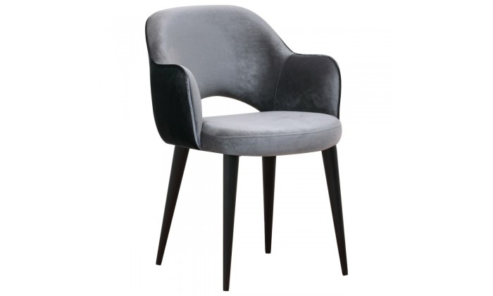 Stoel Chaise Giovanna avec accoudoir Genova Antr. / Emerald Darkgr