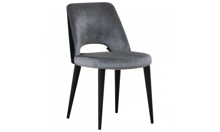 Stoel Chaise Tabitha Genova Antraciet / Emerald Dark Grey