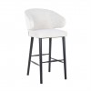 Bar stoel tabouret Chaise de bar Indigo White Bouclé