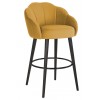 Bar stoel Tabouret Tulip Ochre velvet