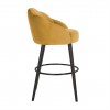 Bar stoel Tabouret Tulip Ochre velvet