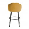 Bar stoel Tabouret Tulip Ochre velvet