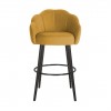 Bar stoel Tabouret Tulip Ochre velvet