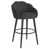 Bar stoel Tabouret Tulip Antraciet velvet