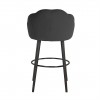 Bar stoel Tabouret Tulip Antraciet velvet