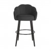 Bar stoel Tabouret Tulip Antraciet velvet