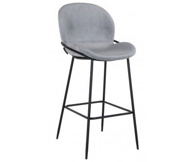 Bar stoel Tabouret Ella Steel velvet