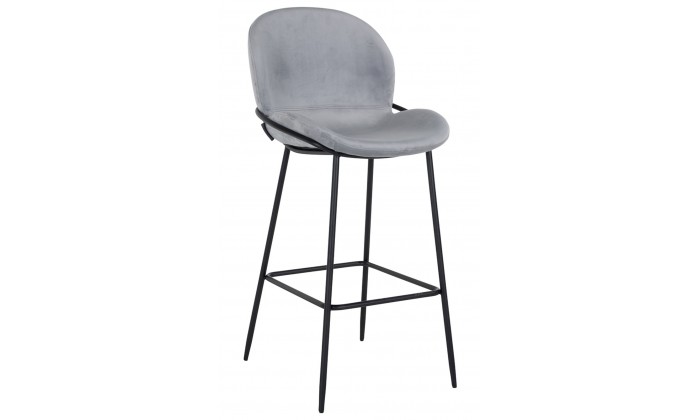 Bar stoel Tabouret Ella Steel velvet